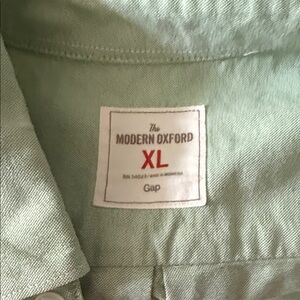 GAP Mint Green Casual Button-Up Shirt
